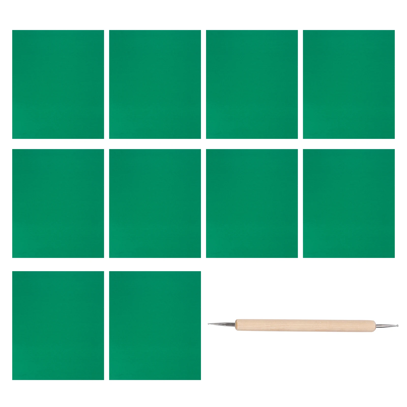 10pcs Cross Stitch Transfer Paper Carbon Tracing Graphite Sewing Copy Paper Embroidery Green Reusable DIY Craft Tools