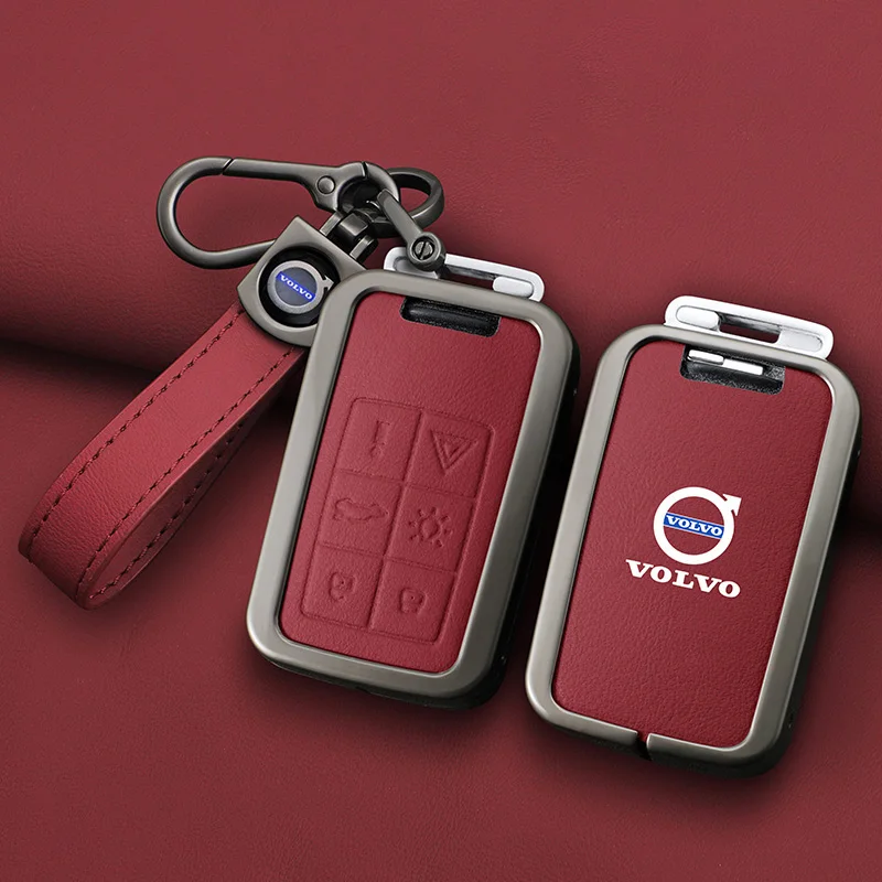 Zine Alloy Car Key Case Shell Cover Holder Keychain For Volvo S60 S80 V60 XC60 XC70 S60L S80L V40 XC90 Full Protection Accessory