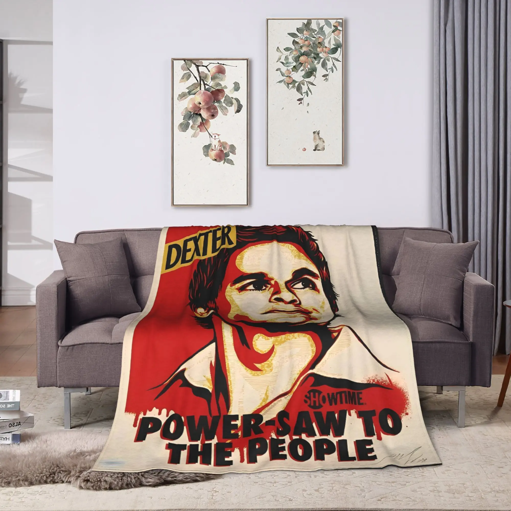 Dexter Morgan  Flannel Blanket Winter  Warm Throw Blanket for Kids Home Decor Funny Bedspread Sofa Bed Cover
