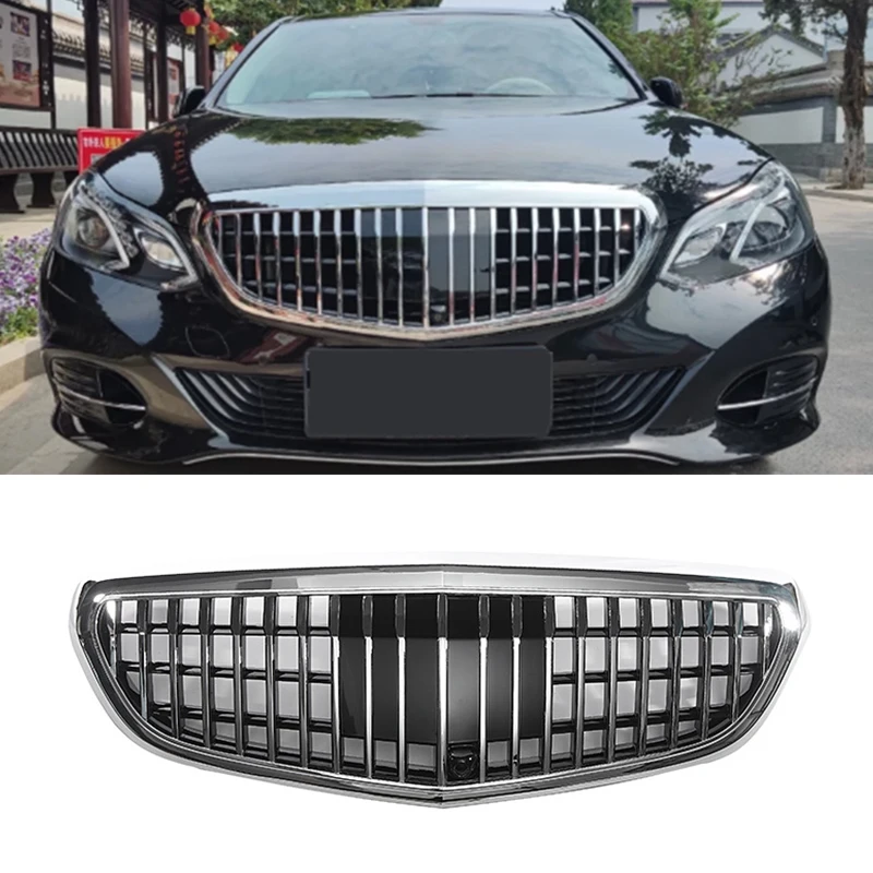 

Car Front Grille Grill For Mercedes-Benz E-Class W212 2013 2014 2015 Modified For Maybach Style ABS Grills Tuning Accessories