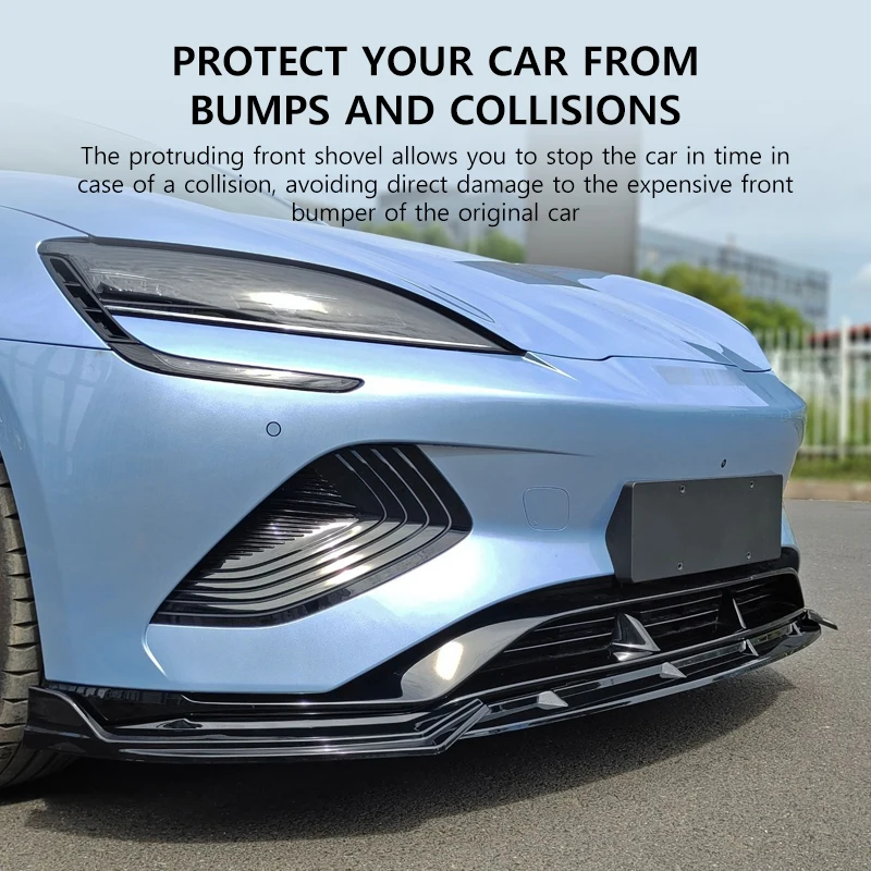 Car Front Lip Spoiler For BYD Seal EV 2022-2025 Aerodynamic Spoiler Sporty Front Lip Body Parts Bumper Protection Kit