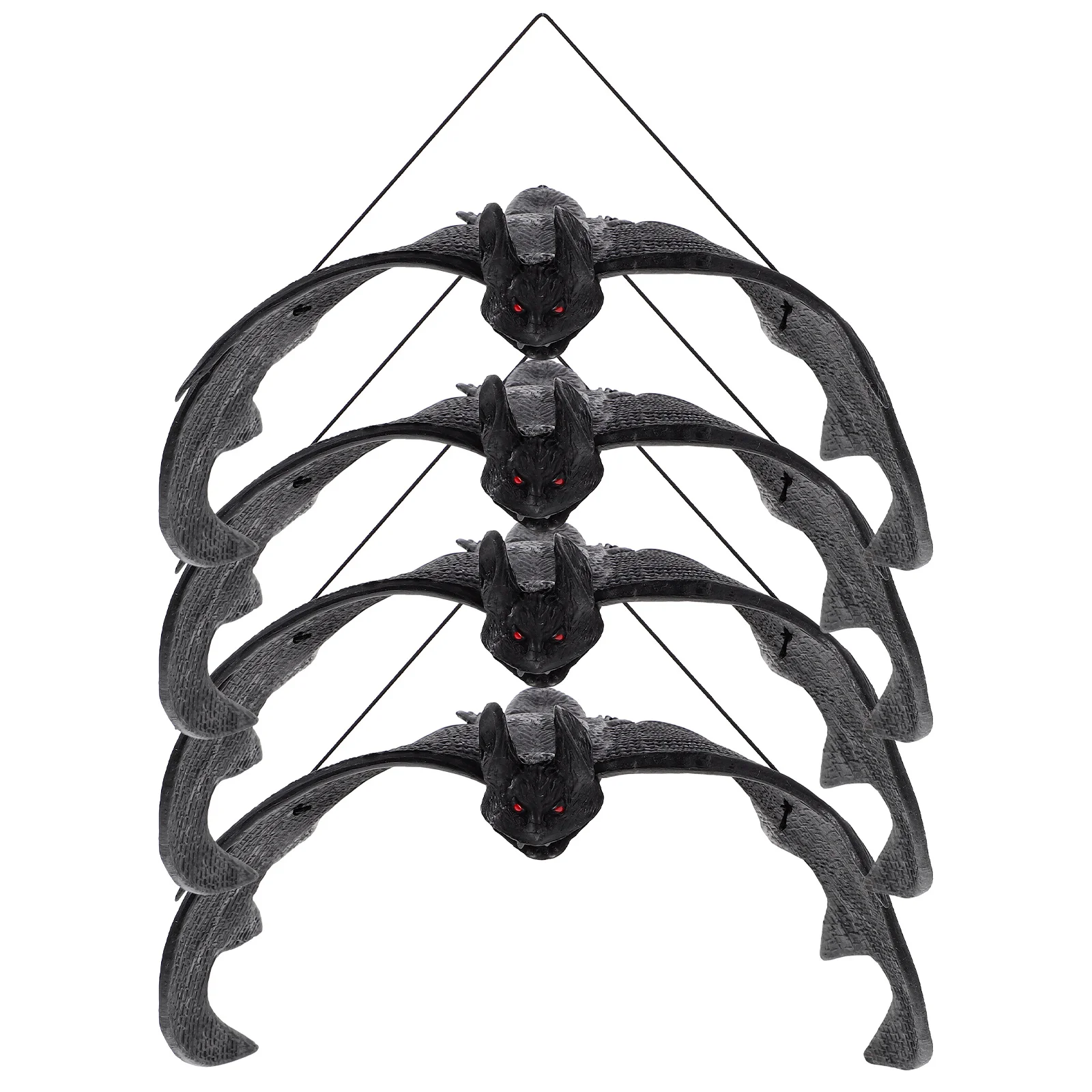 

4Pcs Bat Pendant Halloween Hanging Decoration Scary Realistic Rubber Bat Ornament Party Scene Horror Yard Decor