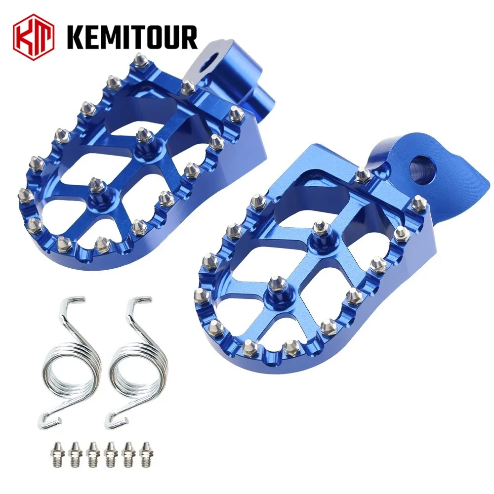 Fußrasten aus CNC-Aluminium für Yamaha YZ125 YZ250 YZ250FX YZ450FX WR250F WR450F 1997-2023, rutschfeste Motorrad-Fahrerfußstütze