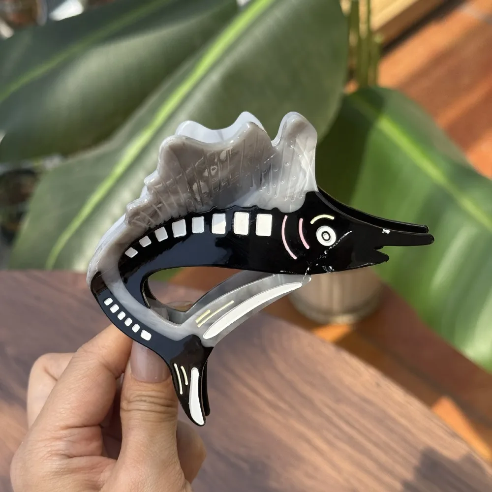 فريدة من نوعها الأسماك التونة مشبك شعر الحلو الكورية نمط خلات المحيط توني مشبك شعر الكرتون الإبداعية الكائنات البحرية القرش كليب يوميا #3