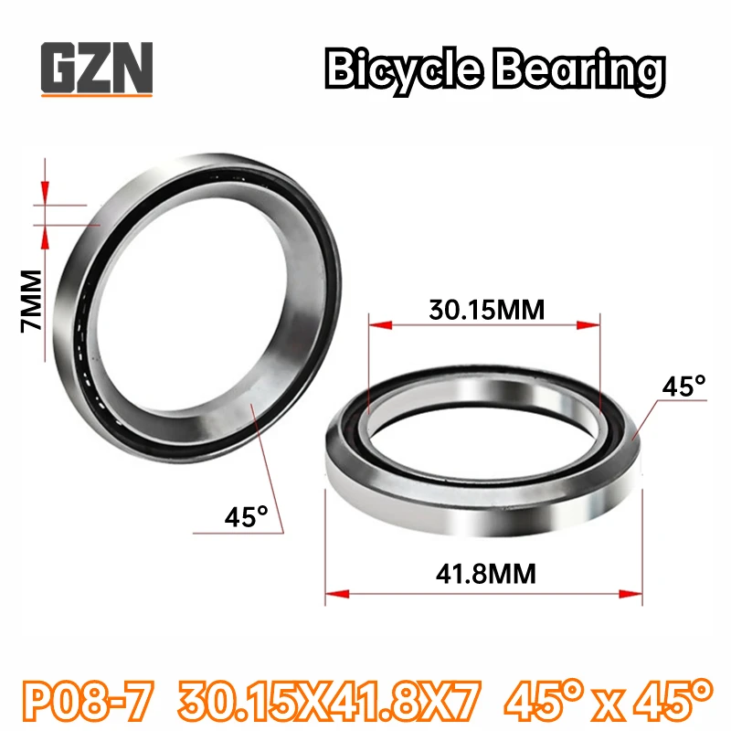 1PCS MH-P08-7 30.15x41x7 45°x45° Bicycle Front Folding Bearing Center Shaft Bicycle Bowl Group Bearing Perin Repair Parts