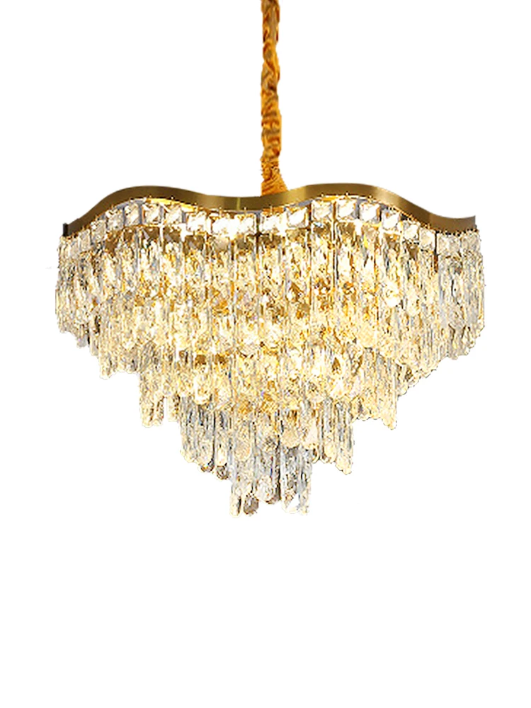 

Great Design Living Room Luxury Big Chandelier Pendant Ceiling Light For Crystal Hanging Lamp Foyer Cristal Lustre