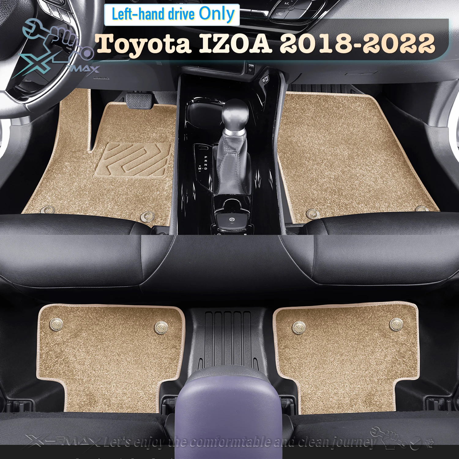 

Left-hand Drive Car Floor Mat For Toyota IZOA 2018-2022 Full Surround Foot Mat Automotive Floor Mat Floor Liner Water-proof Mat