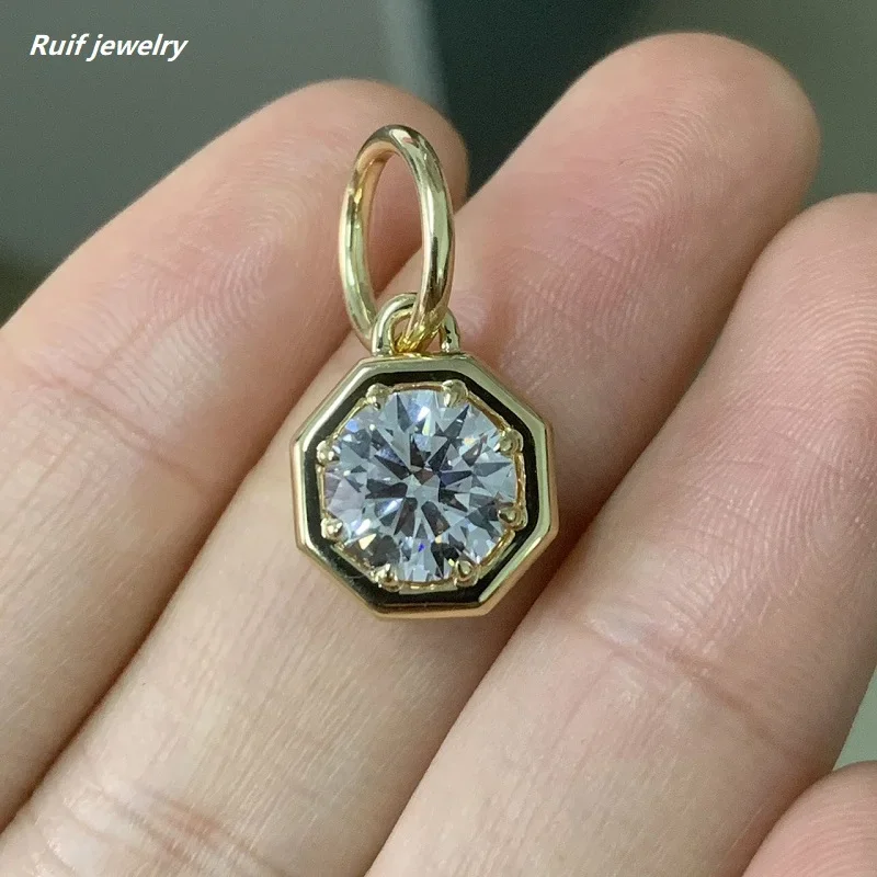 

Ruif Customize 18K Gold Round Cut Lab Grown Diamond 2.03ct G VS2 Pendant for Women Female Vintage Fine Jewelry