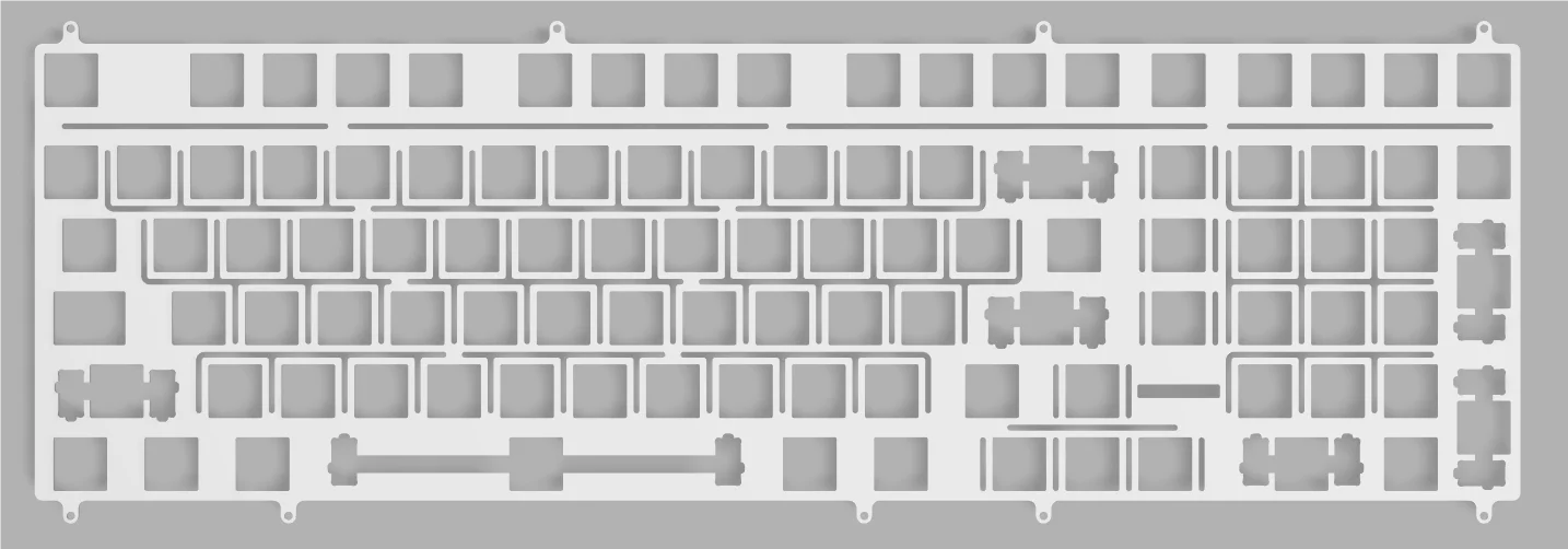 SCC100 Keyboard Positioning Board PC/PP/aluminum/brass/carbon Fiber Positioning Board Customized Mechanical Keyboard Accessories