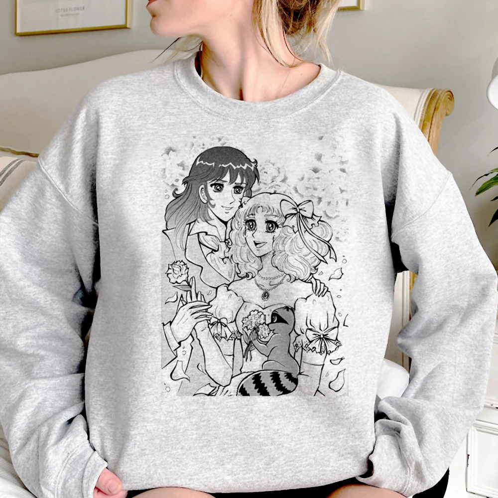 Candy Candy Anime hoodies women 90s Korean style gothic Fleece sweater female vintage Hooded Shirt