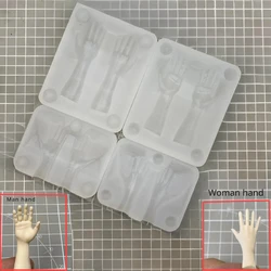 Ultra Light Clay Silicone Hand Mold Proportional Boy Girl Arm Flip Mould DIY Plaster Doll Model Mud Sculpture Polymer Clay Mold