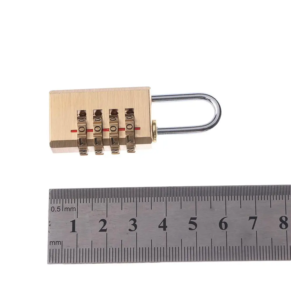 Pure Cooper Resettable Code Locks 4 Digits Number Mini Brass Combination Lock Password Code Password Lock Padlock