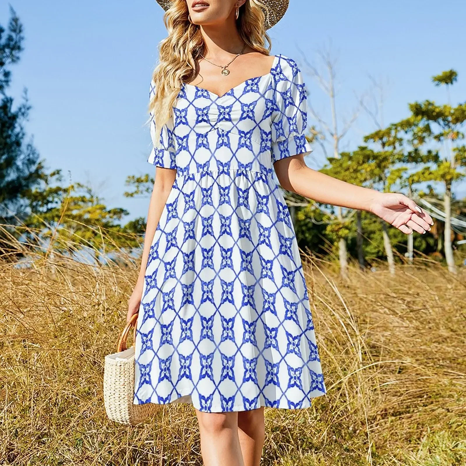 Portuguese azulejo tiles. Gorgeous patterns. Sleeveless Dress summer clothes clothes for woman Women long dress Dress