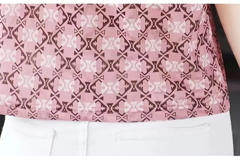 ความกว้างไหล่ผ้าฝ้ายขนาดใหญ่ Mom Top แฟชั่นพิมพ์ Dopamine เสื้อโปโลอินเทรนด์เสื้อยืดลดอายุ