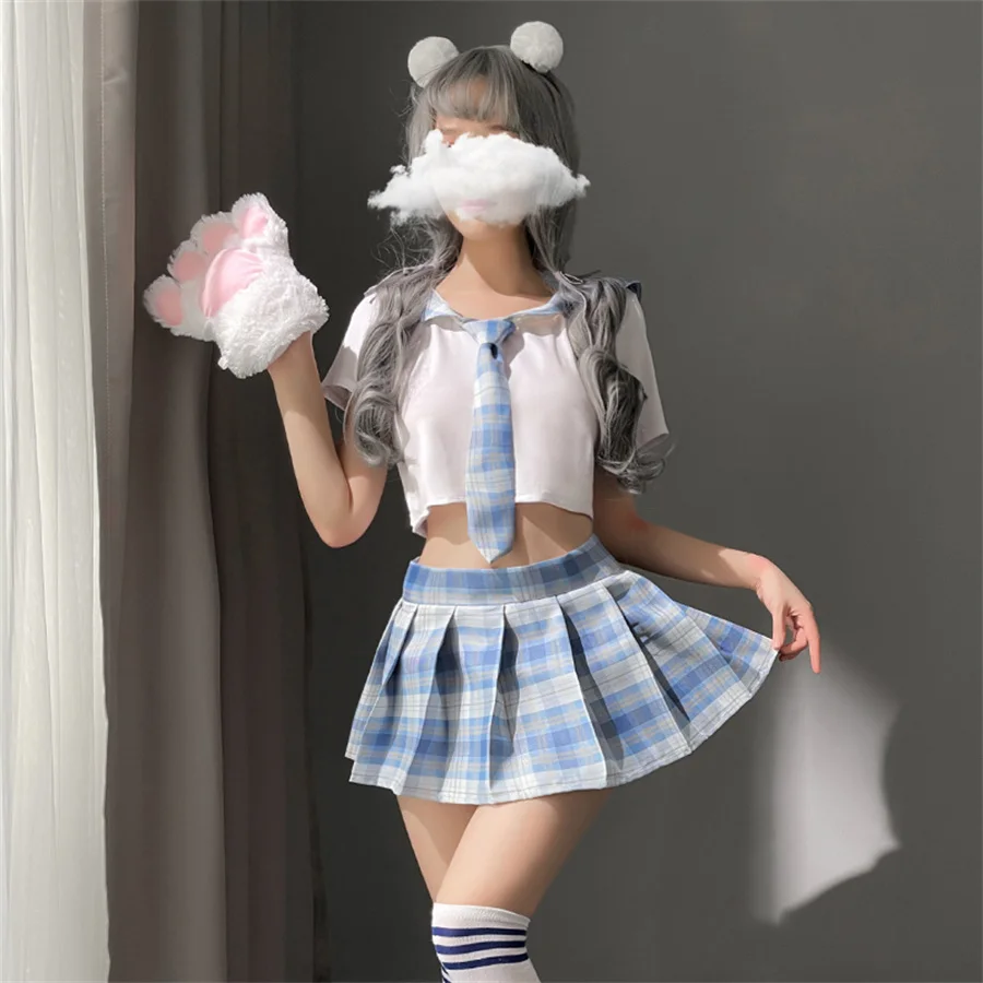 

Student JK Uniform Kawaii Japanese Style Sweet Girl Cosplay School Exotic Maid Costumes Sexy Lingerie For Sex Clothing Outfit