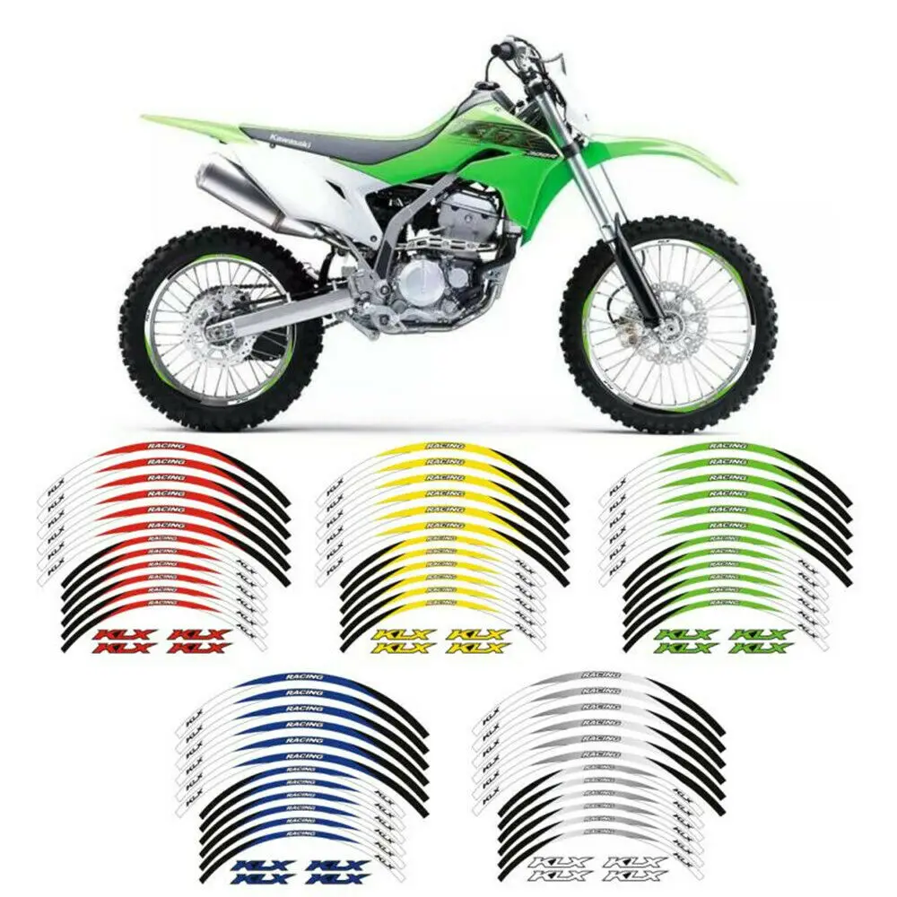 

21" 18" RIM STRIPES WHEEL STICKERS FOR KAWASAKI KLX300R 300 2020-2021 1997-2007