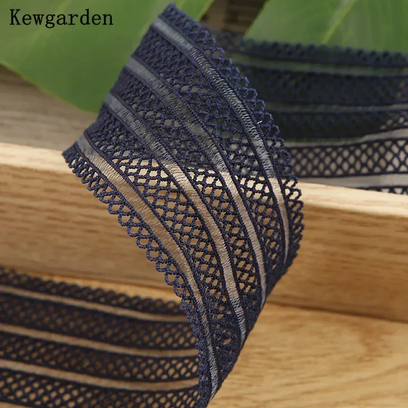 Kewgarden Handmade Tape DIY Hair Bow tie Ribbons Packing Riband Hollow Elasticity Stripe Ribbon 1\