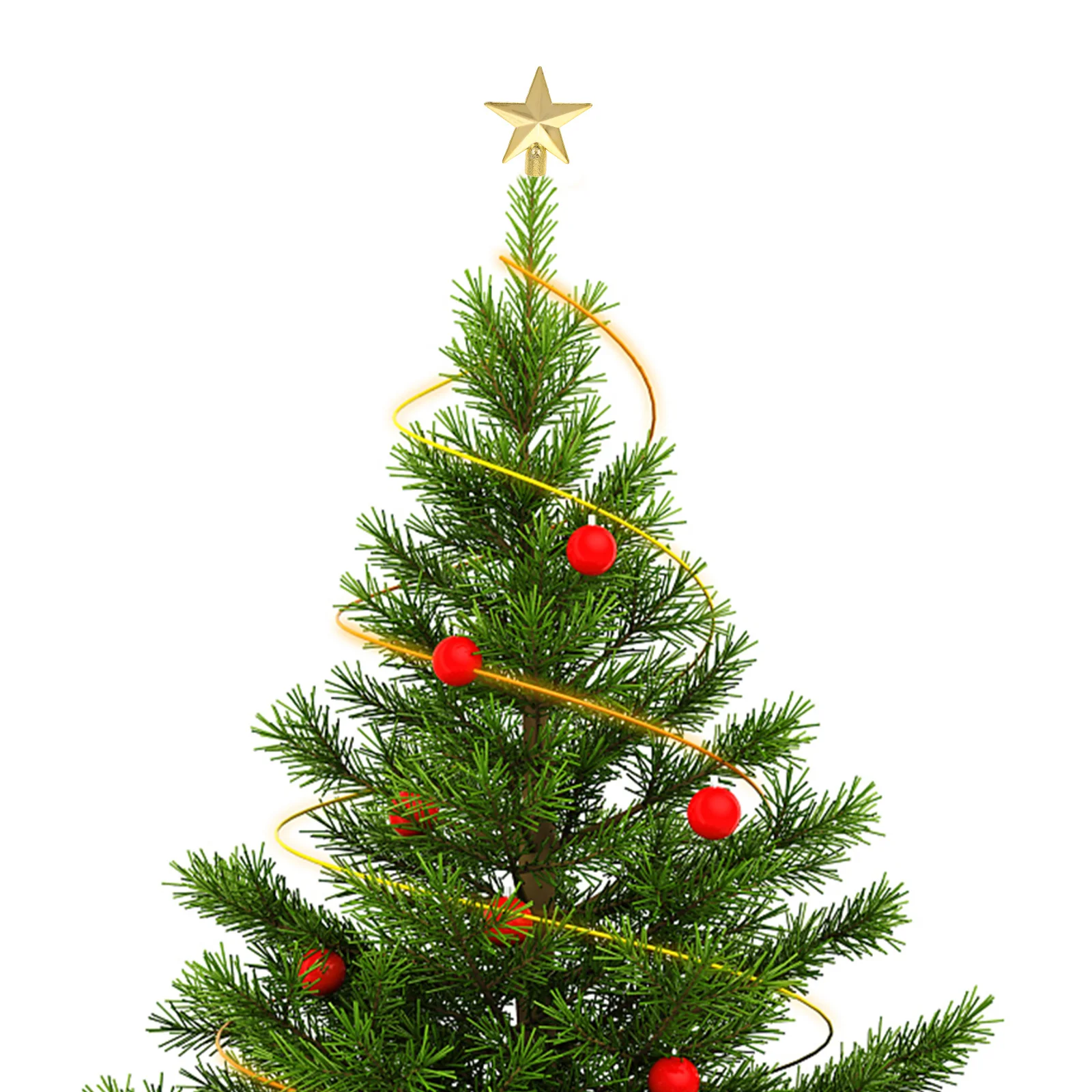 

20Pcs Xmas Tree Topper Star Glitter Gold 6Cm Hollow Metal Five Pointed Ornament Christmas Decoration Festive Holiday Home Decor