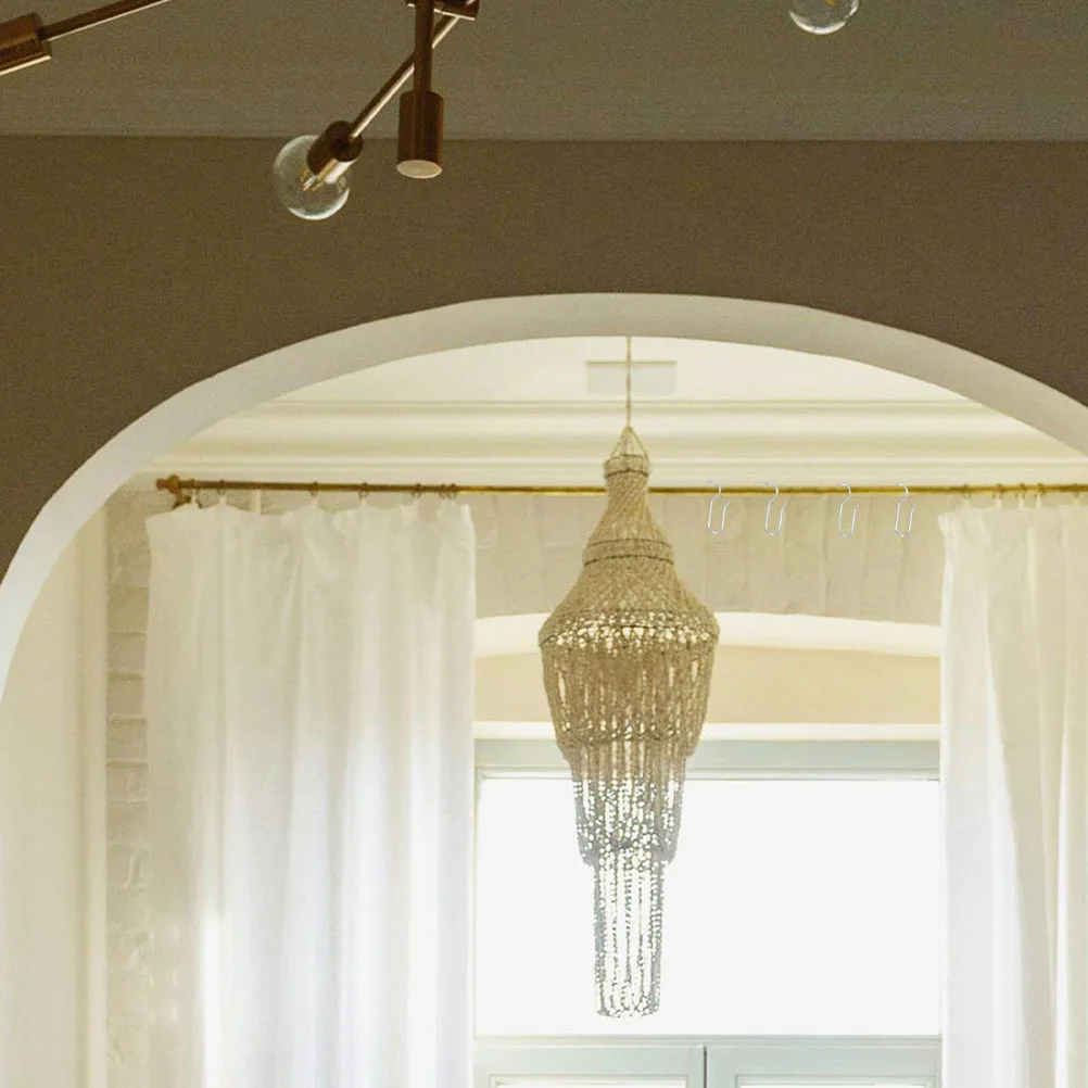 

200Pcs Metal Ceiling Curtain Hooks Drapery Hangers for Home Office Decoration Simple Installation Light Clips