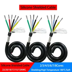 Ốp Bọc Lưới 22/20/18/17/15/13AWG 2/3/4/5/6/7/8 Core Nhiệt Độ Cao 180 ℃ Mềm Nhiều Màu Điều Khiển Lõi Dây Tín Hiệu