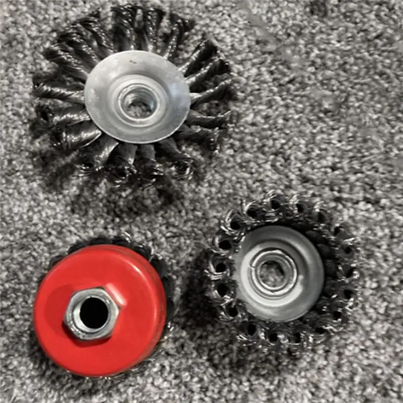 

AA05 4 Inch Wire Wheel Cup Brush Set for Grinder, 3Pc Wire Wheels for 4 1/2 Angle Grinder for Heavy Cleaning Rust Stripping