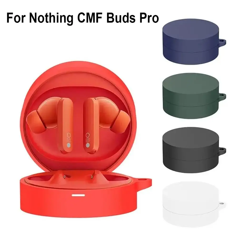 Earbuds Headphone Protective Case Anti-drop Dustproof Wireless Earphone Shell Silicone Soild Color for Nothing CMF Buds Pro
