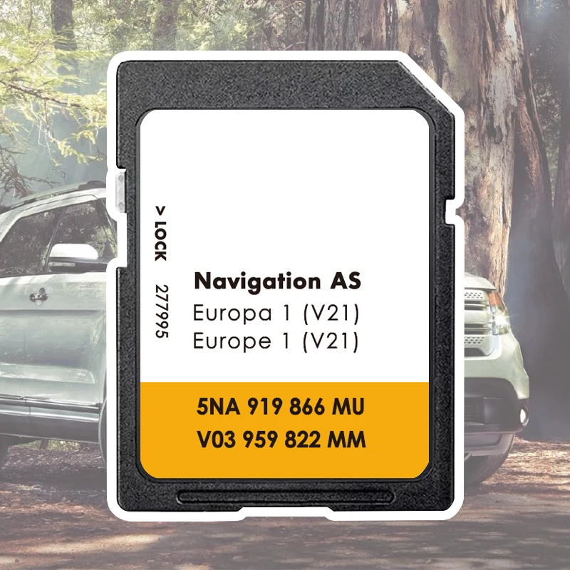 أحدث V22 2025 لسيارة Volkswagen MIB2 اكتشف خريطة الوسائط Sat Navi SD بطاقة أوروبا مع ملصقات Reaview المضادة للضباب