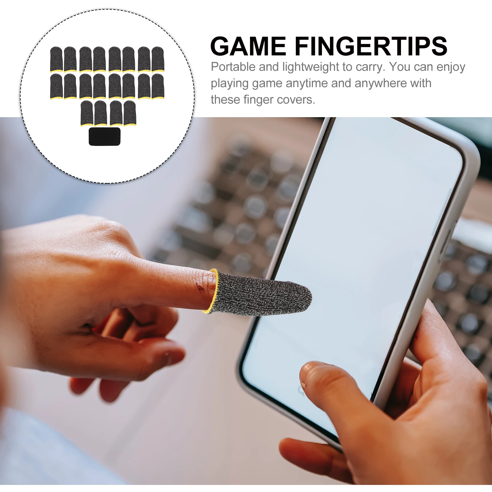 

Sweat-proof Mobile Game Finger Gaming Sleeves for Caps Hand Anti-slip Cots Gloves Phone Coffee