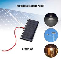 0.3W 5V Solar Epoxy Panel Polysilicon Board with Wire Mini Solar System DIY Module for Battery Power Charger Solar Toys 68x36mm