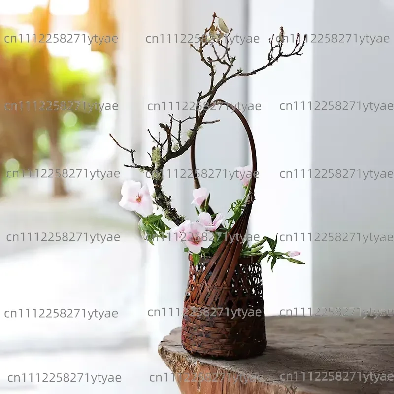 Desktop Decorative Bamboo Vase Bamboo Tube Hydroponics Mini Vase Glass Test Tube Vase