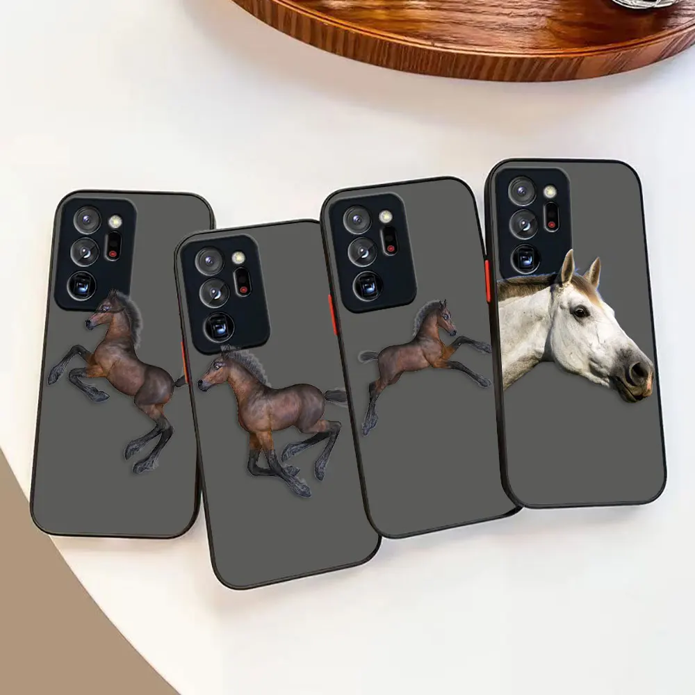 Shen Jun's Pony Horse Matte Phone Case for Samsung Galaxy NOTE 20 10 9 8 A13 A12 A10 A11 7 A05 A04E A04 A03S A02S A03 Plus Case 