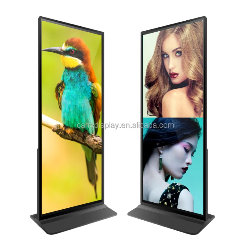 Hot 75 Inch Floor Standing Touch Screen Kiosk Totem 4K Indoor Advertising Player Display HD LCD Digital - view 2