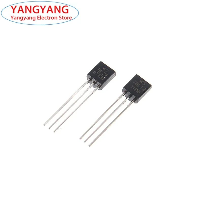 Regulador de potência regulado terminal três, novo, 78L05, 78L08, 78L09, 78L12, 78L24, DC Triode para-92, 10pcs