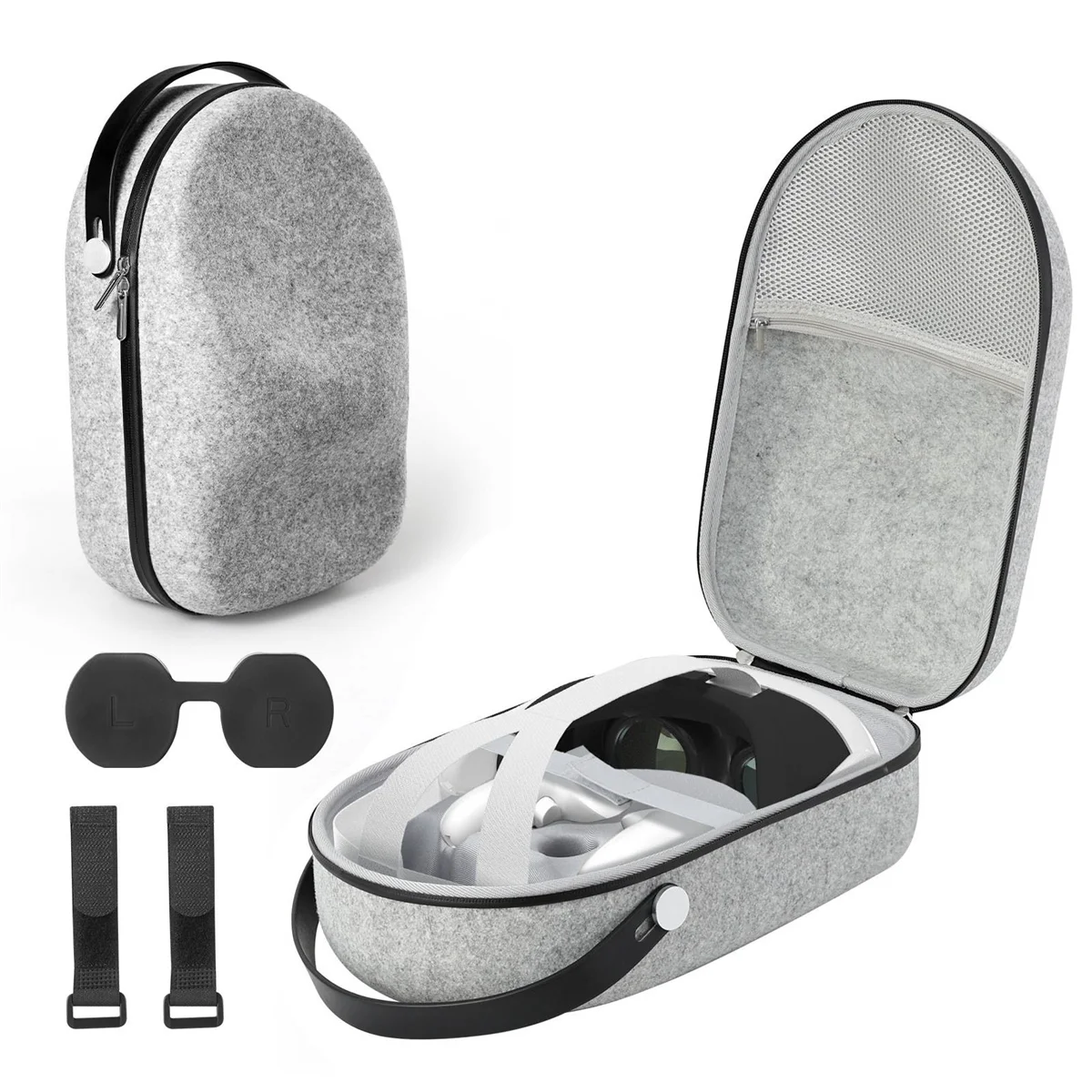 VR Carrying Case for Oculus Quest 3 Portable Storage Bag Handlebar Suitcase Travel Box VR Parts Grey