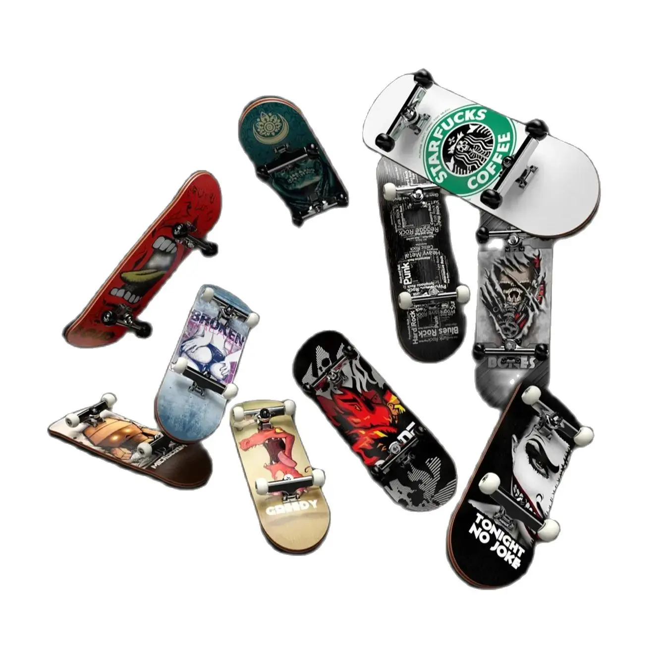 Skateboard con dita in acero in legno divertente Mini tastiera giocattolo professionale per dita alleviare la pressione giocattolo tasca per bambini regalo di compleanno