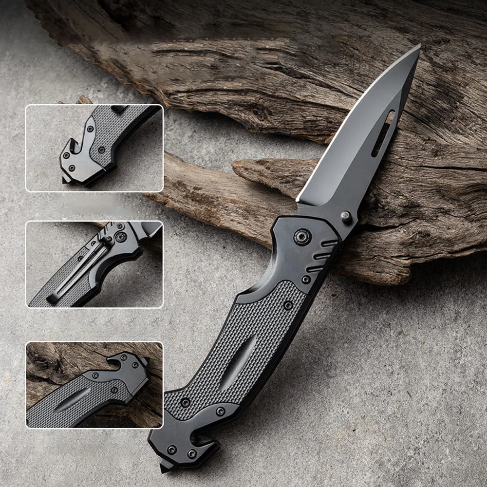 Portable 5Cr15Mov Folding Knife Non-slip Handle Survival Camping Gadgets Stainless Steel Pocket Tactical Knife For Men