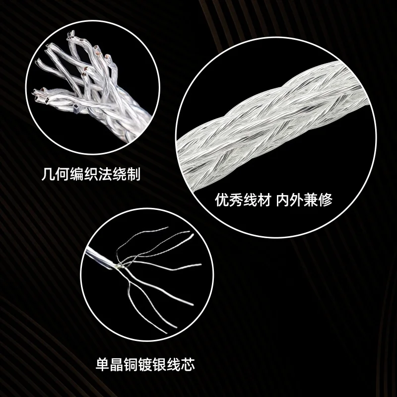 HIFI Banana Connector To XLR Plug Audio Cables Speaker Cable Fever Single Crystal Copper Silver Plated Canon to Double Bananas