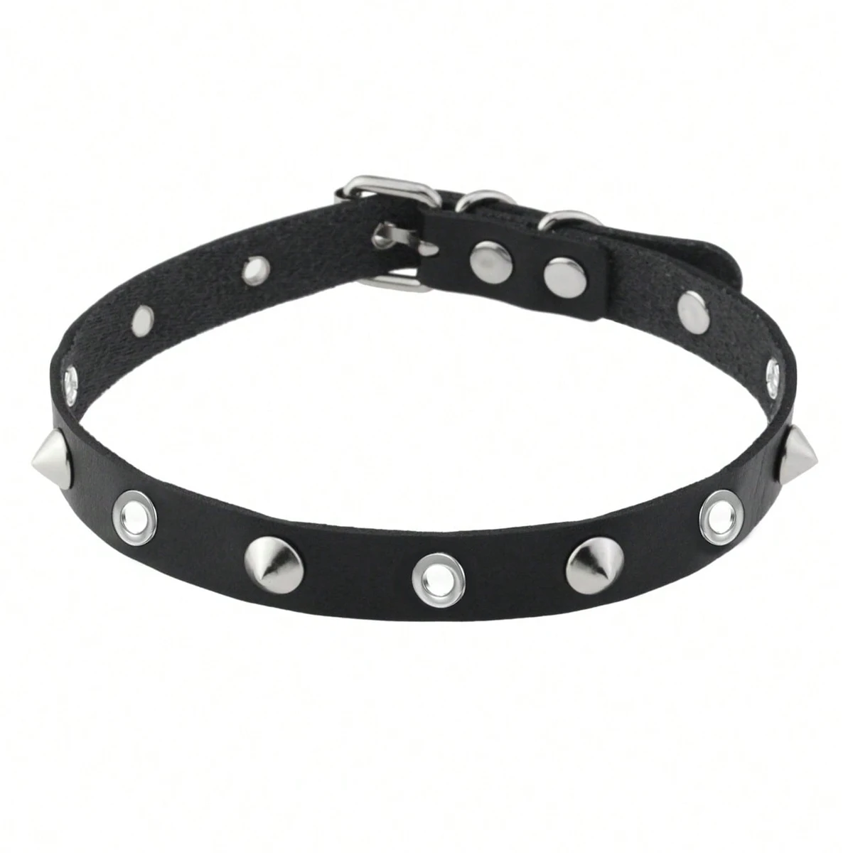 Punk Hip-Hop Pu Leather Rivet Necklace, Men's And Women's Collars, Daily Holiday Party Costume Decoration, Gothic Rock Collar view 2