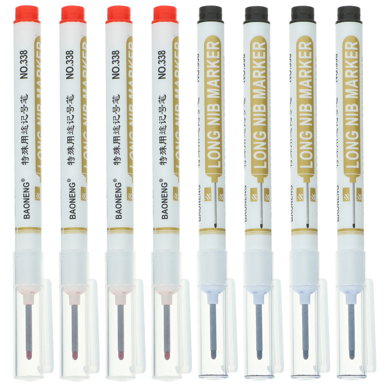 8 Pcs Woodworking Deep Hole Pens Marker Pencil Energy Gel Multi Tool Multifunction Plastic Valid
