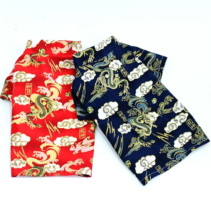 Dog Clothes Cat Tang Shirt New Chinoiserie New Year Clothes Chinese Costume Pet Clothes