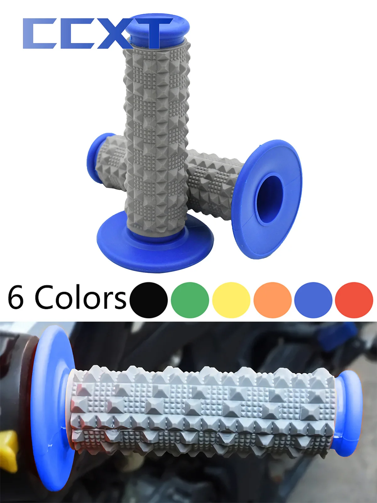 AliExpress ATV Large Particles Handle Grips Motorcycle 22mm 7/8 " Handlebar Grip Dirt Bike For Yamaha MT09 SP MT07 MT03 MT125 MT25 T700