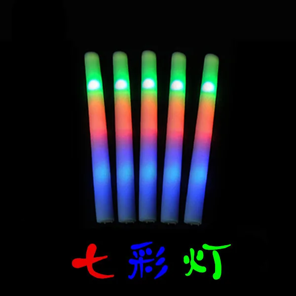 LED-Leuchtstäbe, LED-Leuchtstab, bunter Schwamm, fluoreszierender Stab, Unterstützung für Promi-Konzerte, fluoreszierende Requisiten, Flash-Stick