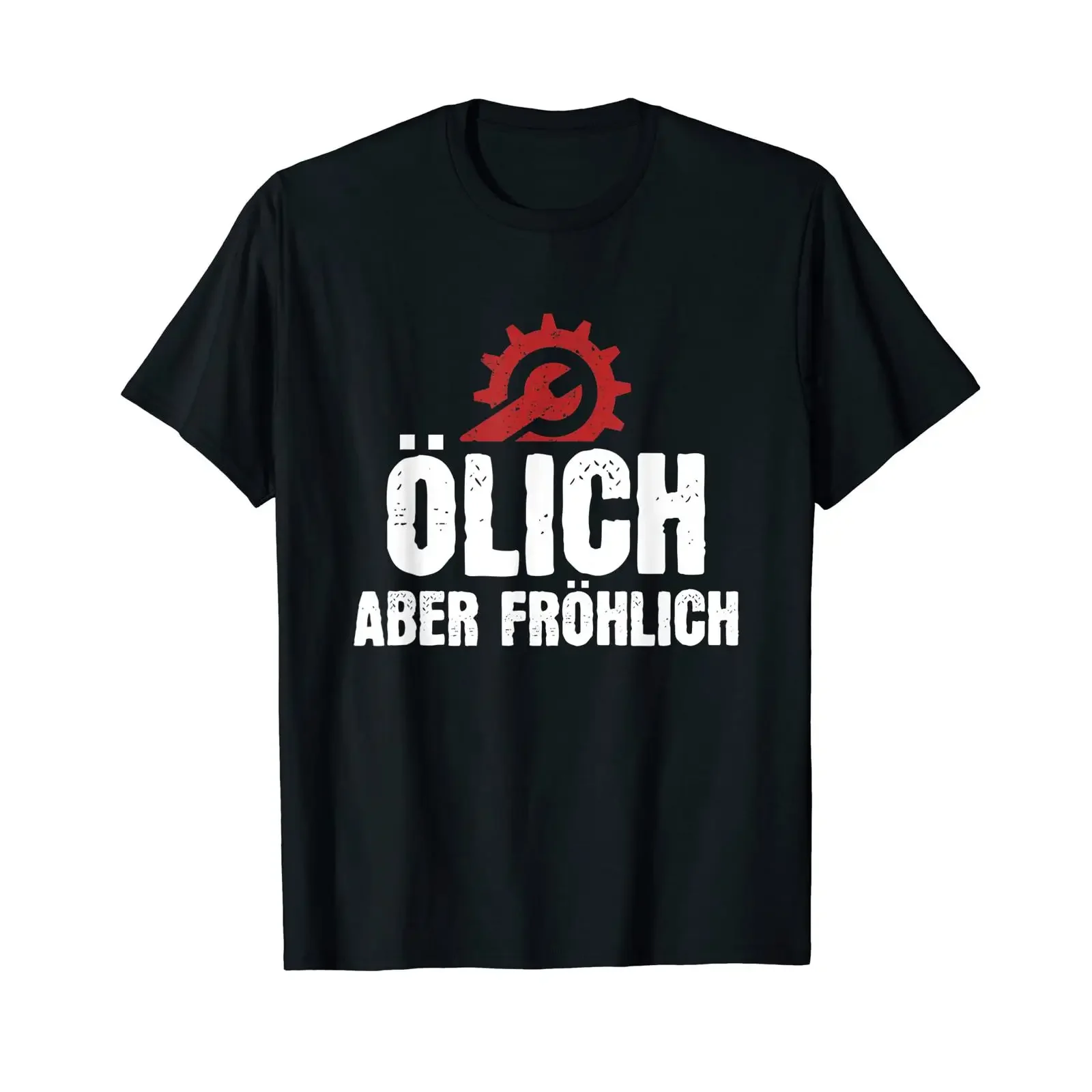 Garage mechanic tuning car oily but cheerful T shirt vintage Washed fashion homme Casual Stylish Versatile Unisex
