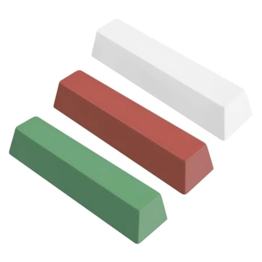 

Buffing Polishing Cutting Compounds lbs.Kit Polishing Rouge Bars for Buffing polishing Wheel- Green Fine/White Medium/Red Coars