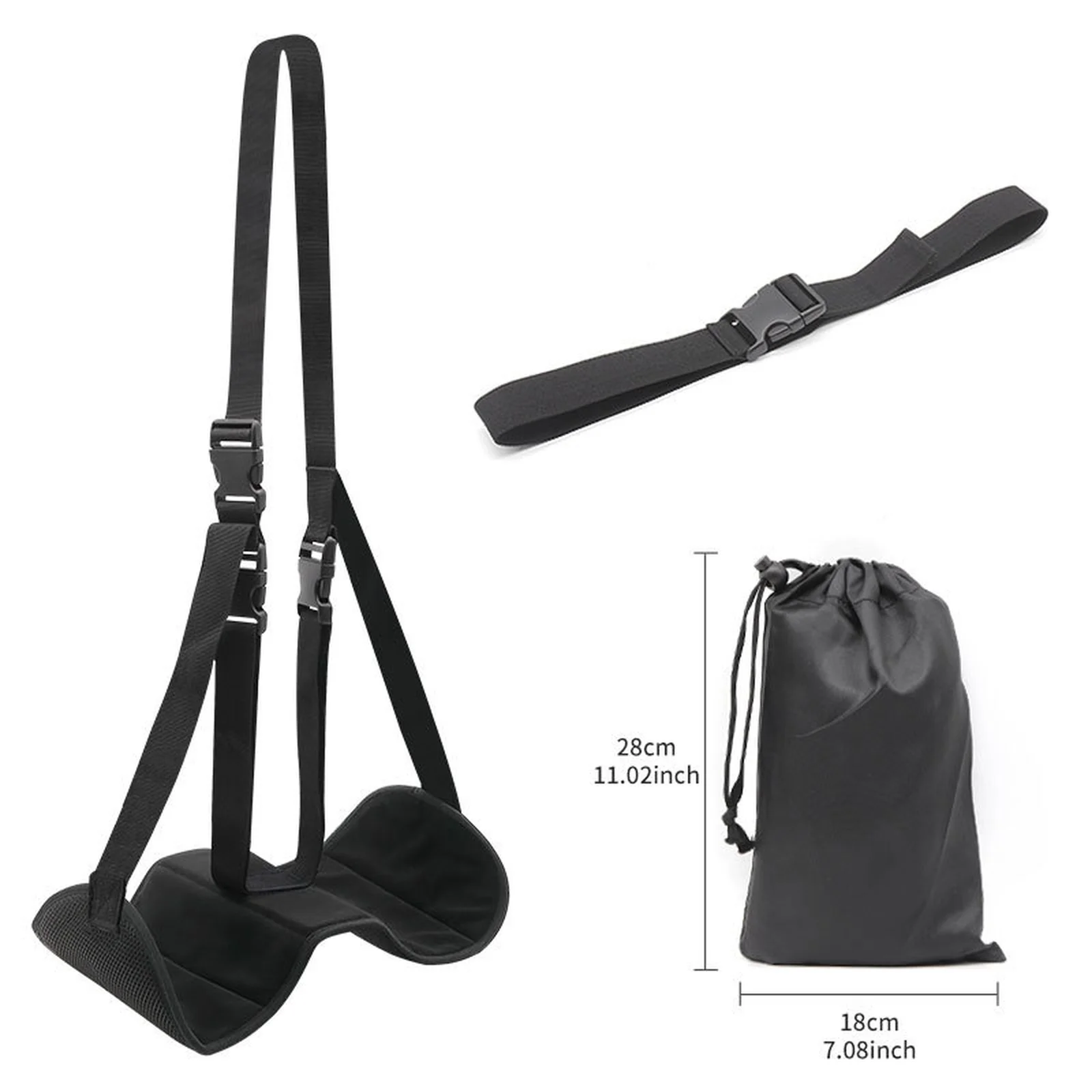 Comfy Hanger Travel Airplane Footrest Hammock Premium Memory Cotton Foot Resting Hammock for Travel Office Leg Hammock Camping
