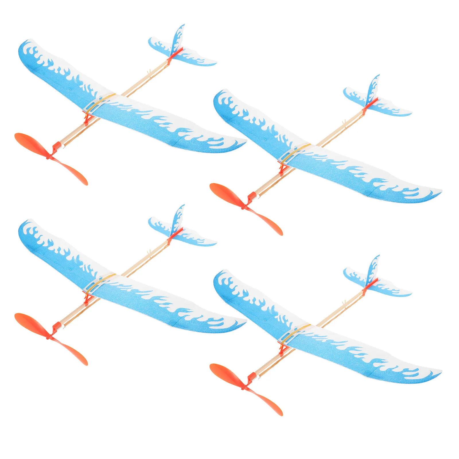

Набор из 4 самолетов-планеров на резинках для самостоятельной сборки, пластиковые, для уличных полетов, развивающие, для детей, для развития координации рук и глаз