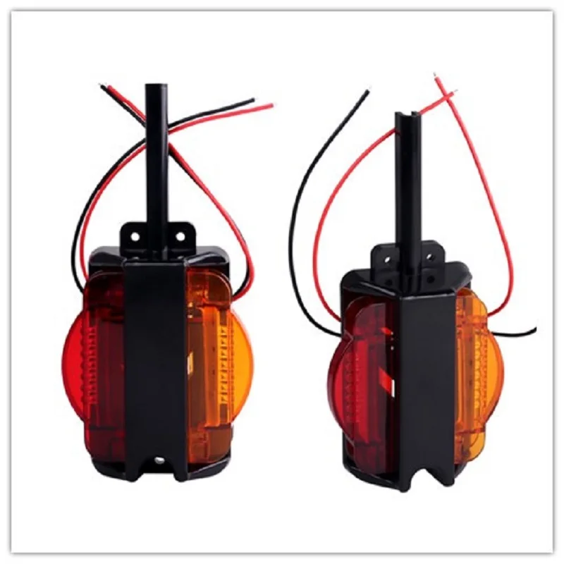 

2PCS Amber/Red LED Fender Marker Lights LED Clearance Trailer Fender Lights Trailer Light Assembly
