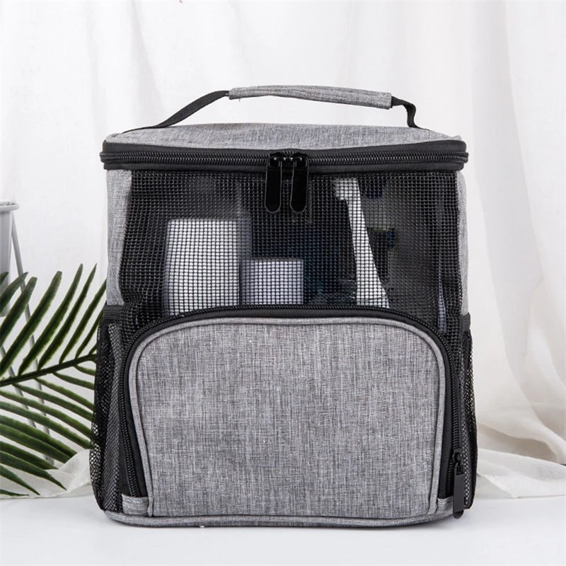 Hanging Toiletry Bag With Metal Hooks Large Capacity Toiletry Bag Wall Mounted Portable Shower Organizer For Travel Storage Bag