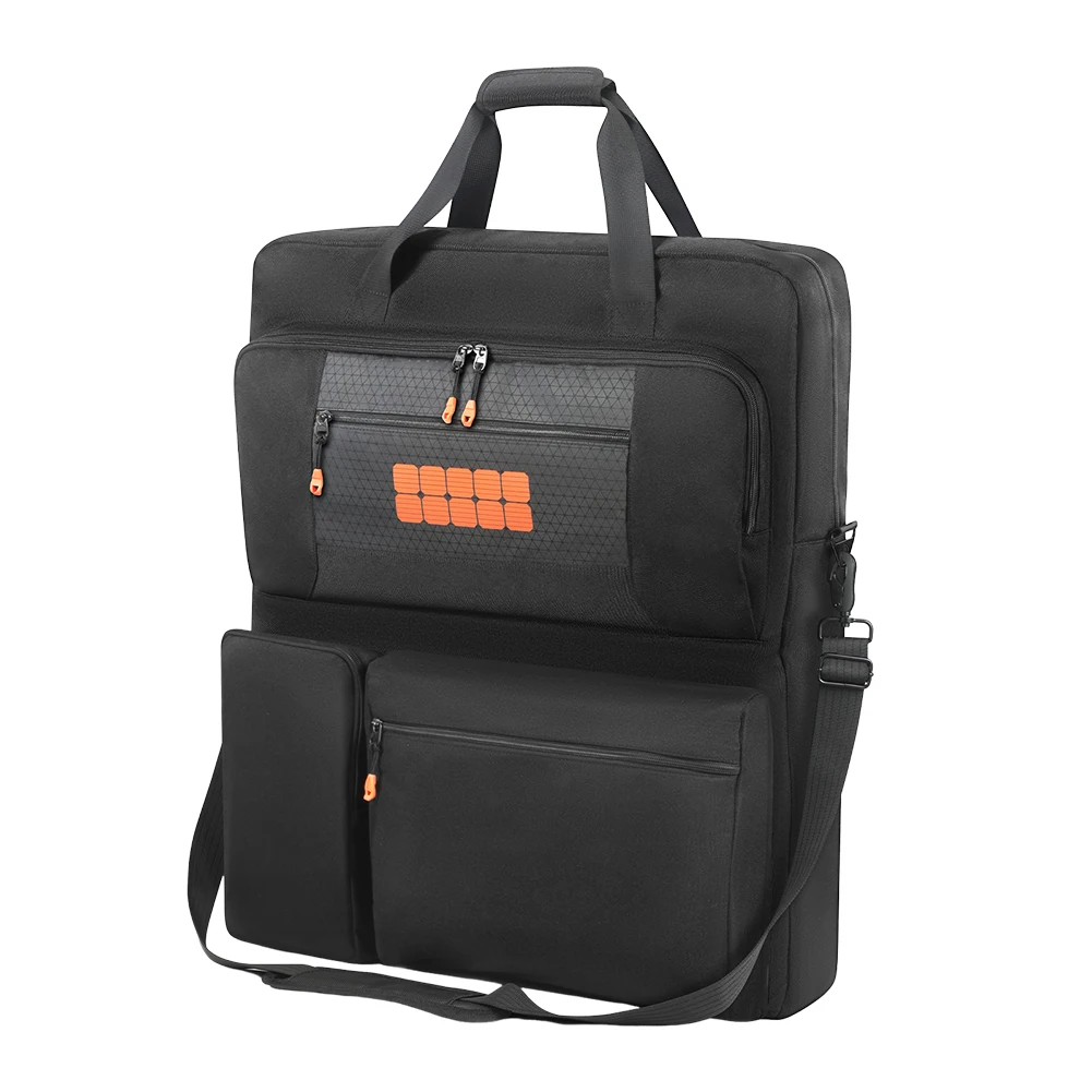 Solar Panel Carrying Case Multi-Pocket Solar Panel Storage Bags Portable Protection Shoulder Bag for Jackery SolarSaga 100W 200W