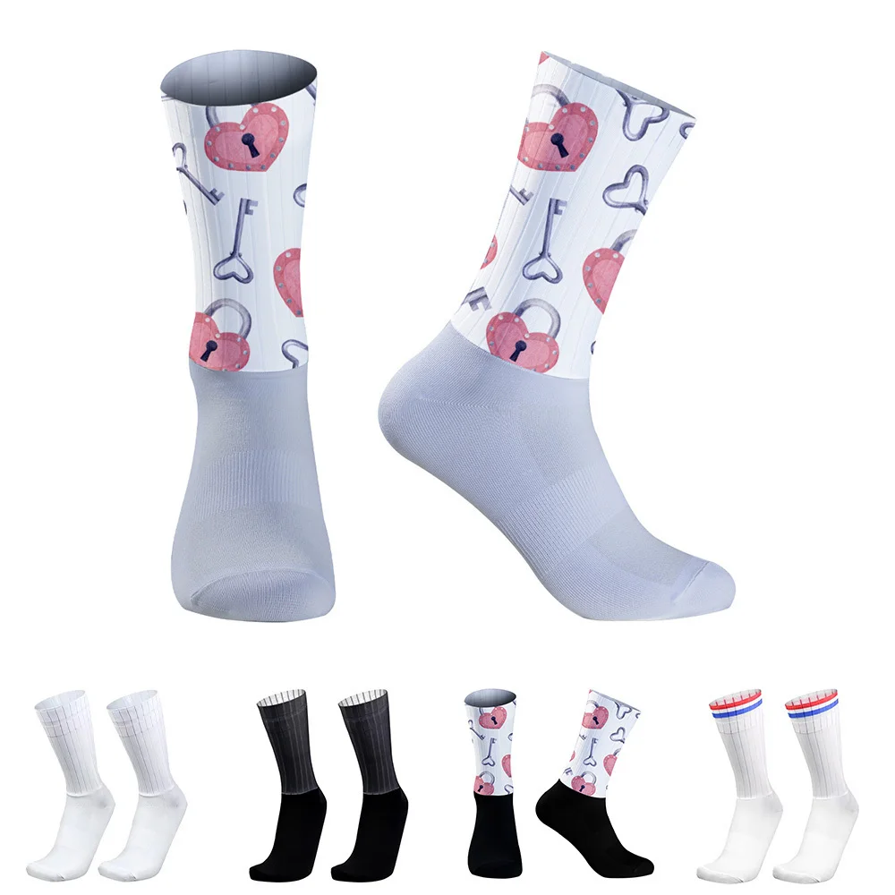 Cycling Bike Team Socks 2024 New Summer Gel Non-slip Breathable Pro Sports Socks Men Women